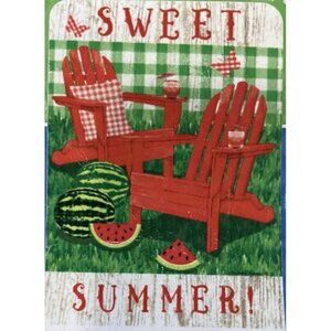Watermelon House Flag Spring Summer Home Decor Plaid Picnic Outdoor Nature Farm